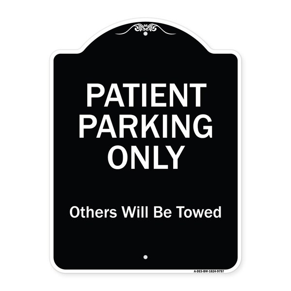 Designer Series-Patient Parking Only Others Will Be Towed, 24" x 18", BW-1824-9797